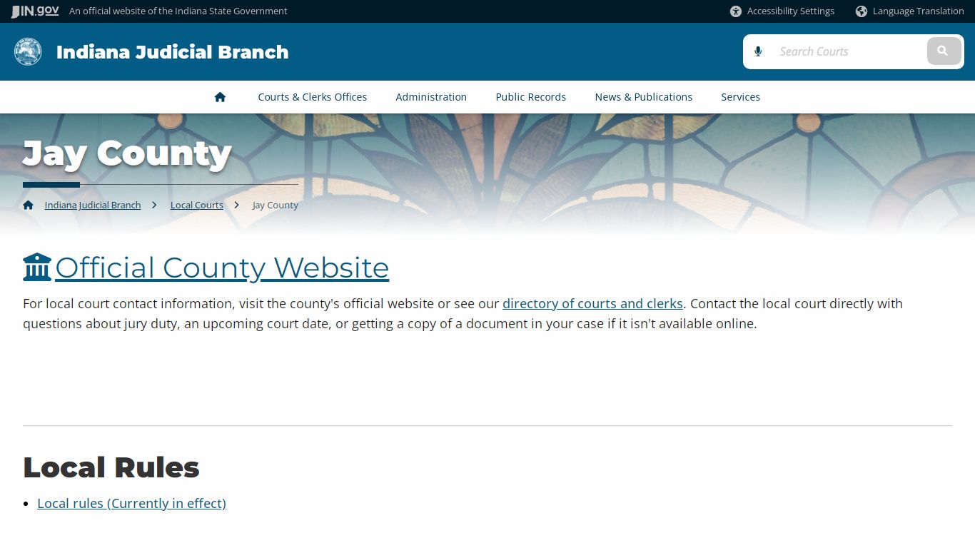 Indiana Judicial Branch: Jay County - secure.in.gov